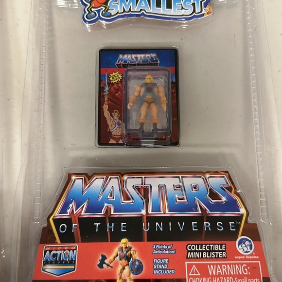 Worlds Smallest. Skeletor and He-Man. Masters of the Universe. NIB - Picture 3 of 8